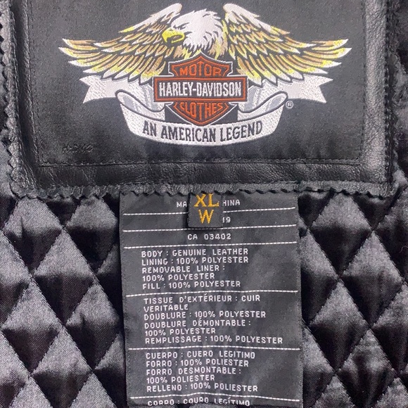 Harley Davidson women’s XL Genuine Leather Black Moto biker jacket outerwear - Picture 5 of 11